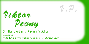 viktor pevny business card